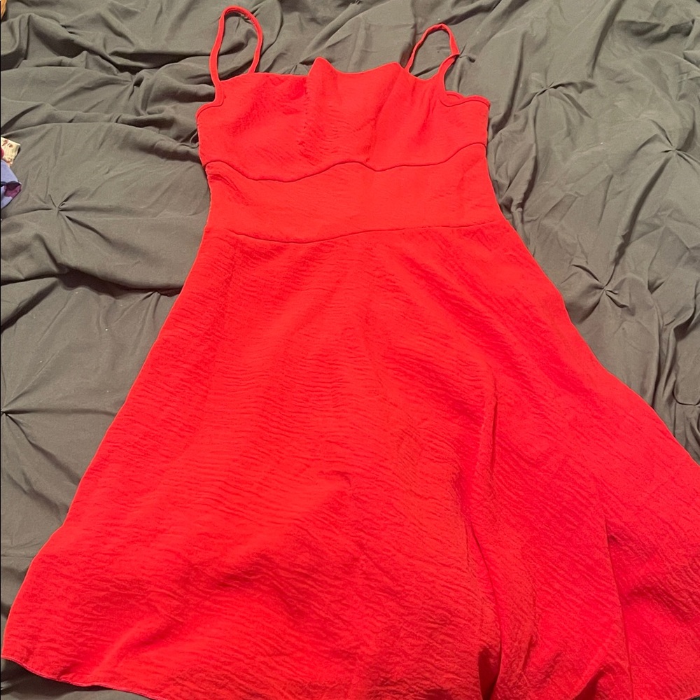 Vibrant Red Kids Dress